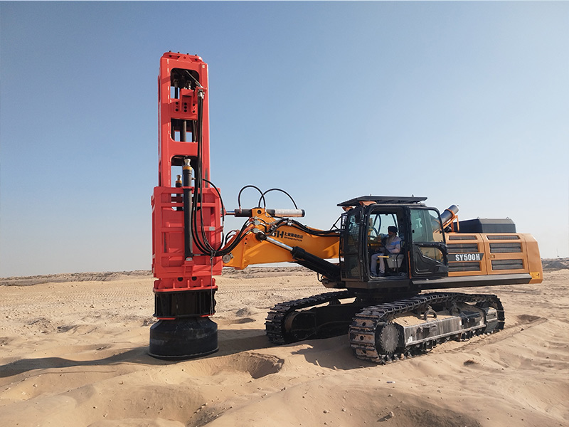 HC150高速液压夯实机 150千焦挖掘机液压夯在中东阿联酋阿布扎比基础夯实 